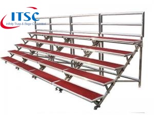 5 Tiers  Aluminum Portable Band Drum Stage Riser -ITSC Truss