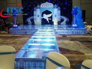 20x16ft DIY Modular Clear Acrylic Portable Stage Runway project