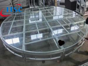 12ft Portale glass performance round stage structure