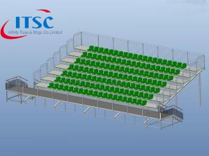 16x12m indoor mobile football bleachers for sale