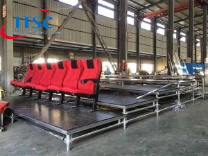 2x6m outdoor mini stadium steel grandstand seating