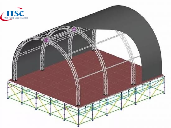 curved roof truss details