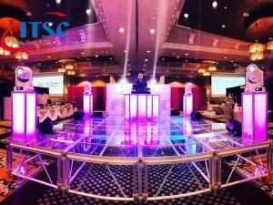 20ft dia outdoor wedding portable Acrylic stage platform with runway