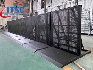 High quality powder coated black security stage barrier for sale