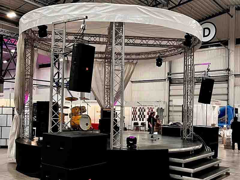 Transform Your Wedding with Custom 4m Diameter Circular Lighting Trusses for Indoor Venues in the USA