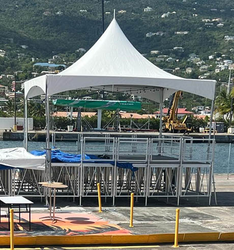Portable stage for USA