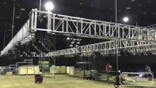 How to install a stage lighting flown truss rigging?