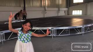 Portable Circular Stage Platforms Decks with Runway for Circurs Dance