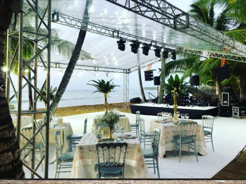 India outdoor beach themed wedding ceremony reception stage docoration ideas