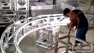 How to weld the 12x12 aluminum circular box truss?