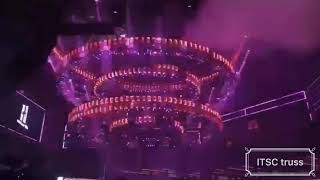 How to wind up global circle stage truss?