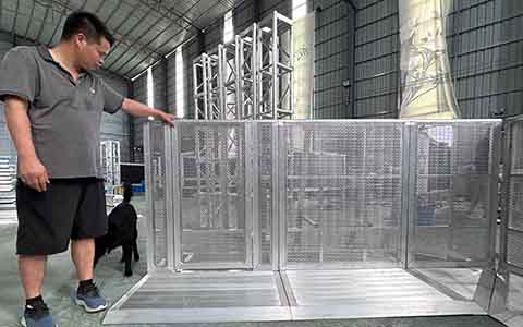 Aluminum stage mojo pit barriers for sale in Costa Rica