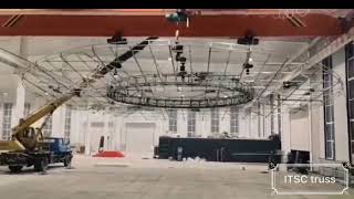 Circle truss system structure lifting up